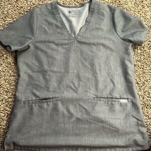 Figs gray v-neck scrub top